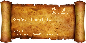 Kovács Ludmilla névjegykártya